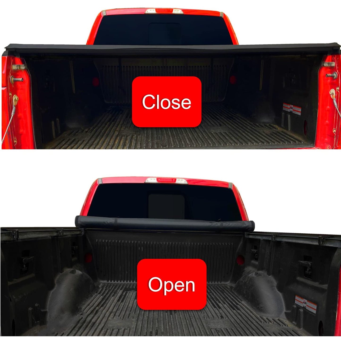 OSOBAK 5.5ft Soft Roll Up Truck Pickup Tonneau Cover for 2007-2021 Toyota Tundra Short Bed Cover | Compatible for Deck Rail System