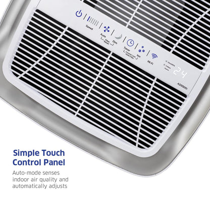 AIRDOCTOR AD5500i SMART 4-in-1 Air Purifier for Extra Large Spaces & Large Rooms- UltraHEPA, Carbon, VOC Filters Capture Particles 100x Smaller Than HEPA Standard with Extra VOC Filter- Bundle.