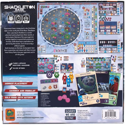 Shackleton Base: A Journey to The Moon Board Game - Sci-Fi Strategy Game of Space Exploration Fun for Family Kids &amp Adults Ages 14+ 1-4 Players 60-120 Minute Playtime