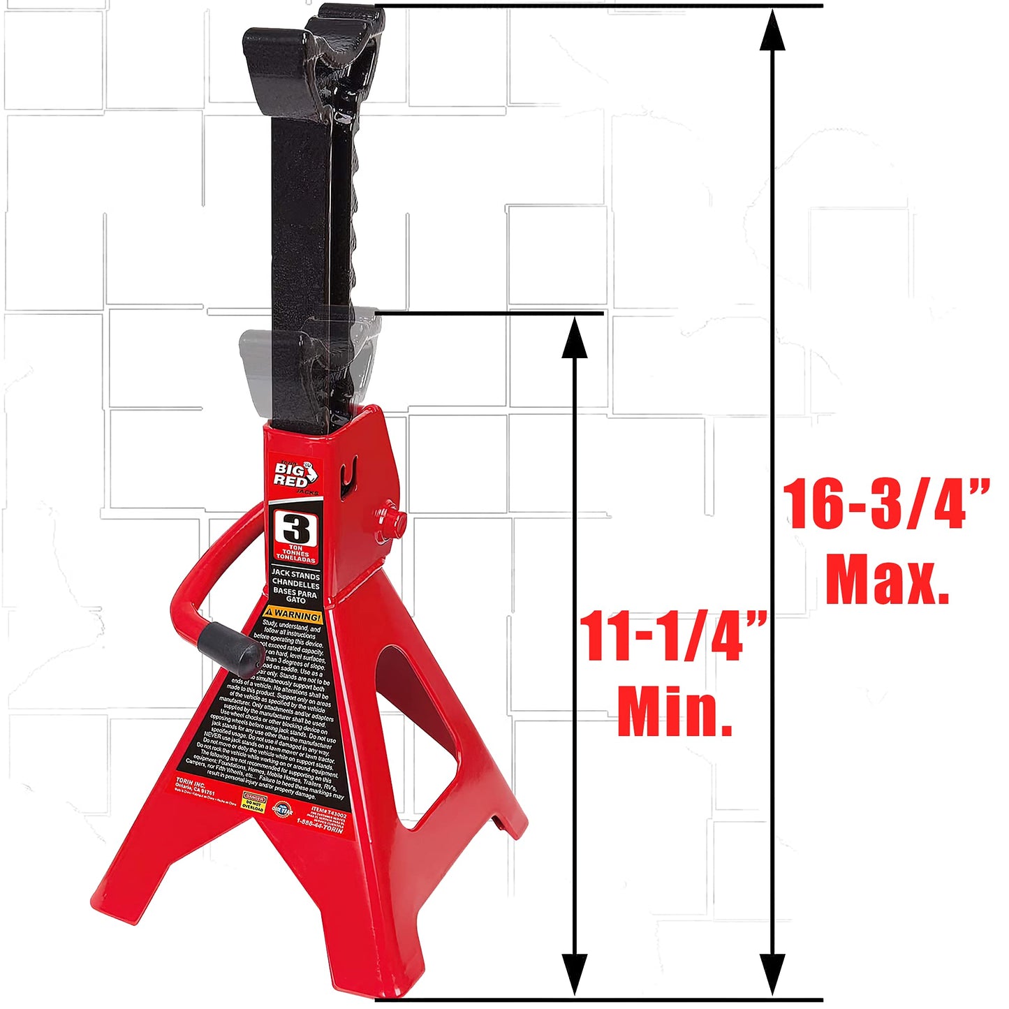 Sunex 6602LP 2 Ton Low Rider Steel Service Jack & BIG RED T43202 Torin Heavy Duty Steel Jack Stands: 3 Ton (6,000 lb) Capacity Car Lifting Stand,1 Pair (Not Suitable for SUV,Truck)