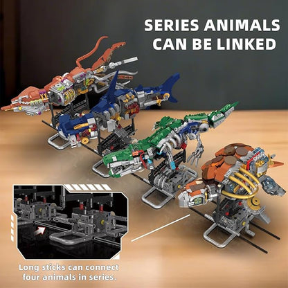 Mechanical Squid Building Set with Lights Rotatable Link Components &amp Display Stand STEM Building Set for Boys and Girls 8-14 Home Office Decor for Adults Mechanical Enthusiasts（633PCS）
