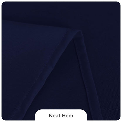 Fitable 8 Pack Round Tablecloths: Stain Resistant Wrinkle Free Circle Table Clothes, Washable Reusable Polyester Table Covers for Wedding Party Birthday Banquet Reception(Navy, 120 Inch)