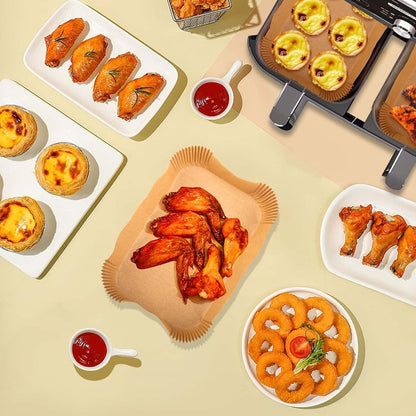 Air Fryer Baking Liners for Ninja Foodi DualZone 2-Basket DZ201, DZ401, FG551 Foodi Smart XL 6-in-1 Indoor Grill Accessories (Rectangular Baking Paper 250PCS)