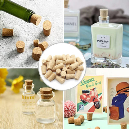 Anvin 30 Pack Wood Corks Plugs Tapered Blank Natural Wooden Corks Replacement for Wine, Beer, Liquor Bottles, Cork Crafts (0.87x0.67x1.38inch)