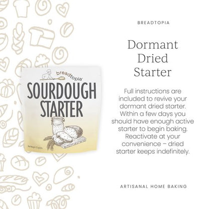 Breadtopia Sourdough Starter | Made from Organic & Non-GMO Ingredients | Easy to Follow Instructions | Make Homemade Sourdough Bread | Sour Dough Starter