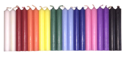 Biedermann & Sons Multicolor Chime Candles (Set of 20), Unscented Dripless Tapers, 4 Inch Tall 0.5 Inch Diameter, 2 Hour Burn, Colorful Sticks for Angel Chime Carousels and Chime Holders