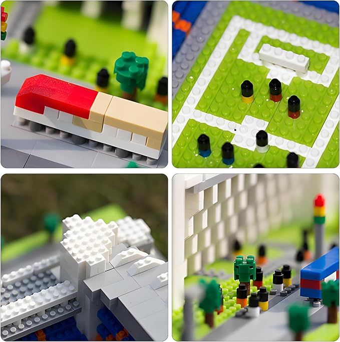 Madrid Style Soccer Stadium Micro Mini Building Blocks Sets Soccer Stadium Model Toys for Adults and Kids 3500+PCS