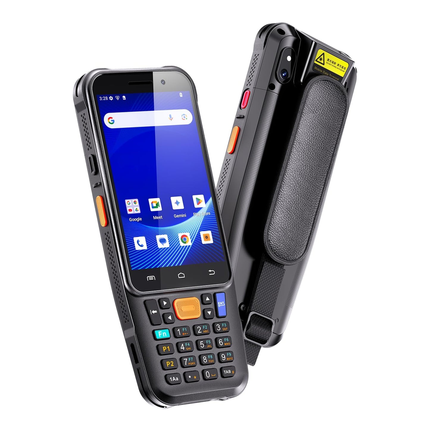 Eyoyo Wireless Android Barcode Scanner: Upgraded Android 15 Handheld Mobile Computer PDA with WiFi Bluetooth Cellular Connection, 4" Touch Screen & Keypad, GPS 1D/2D/QR Warehouse Inventory Scanner