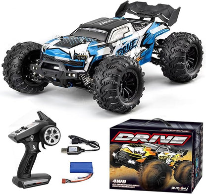 1/16 Brushless Fast RC Car for Adults Top Speed 43mph Electric Off-Road RC Monster Trucks 4X4 Remote Control High Speed RC Car for Hobby Toy Gifts (Blue)