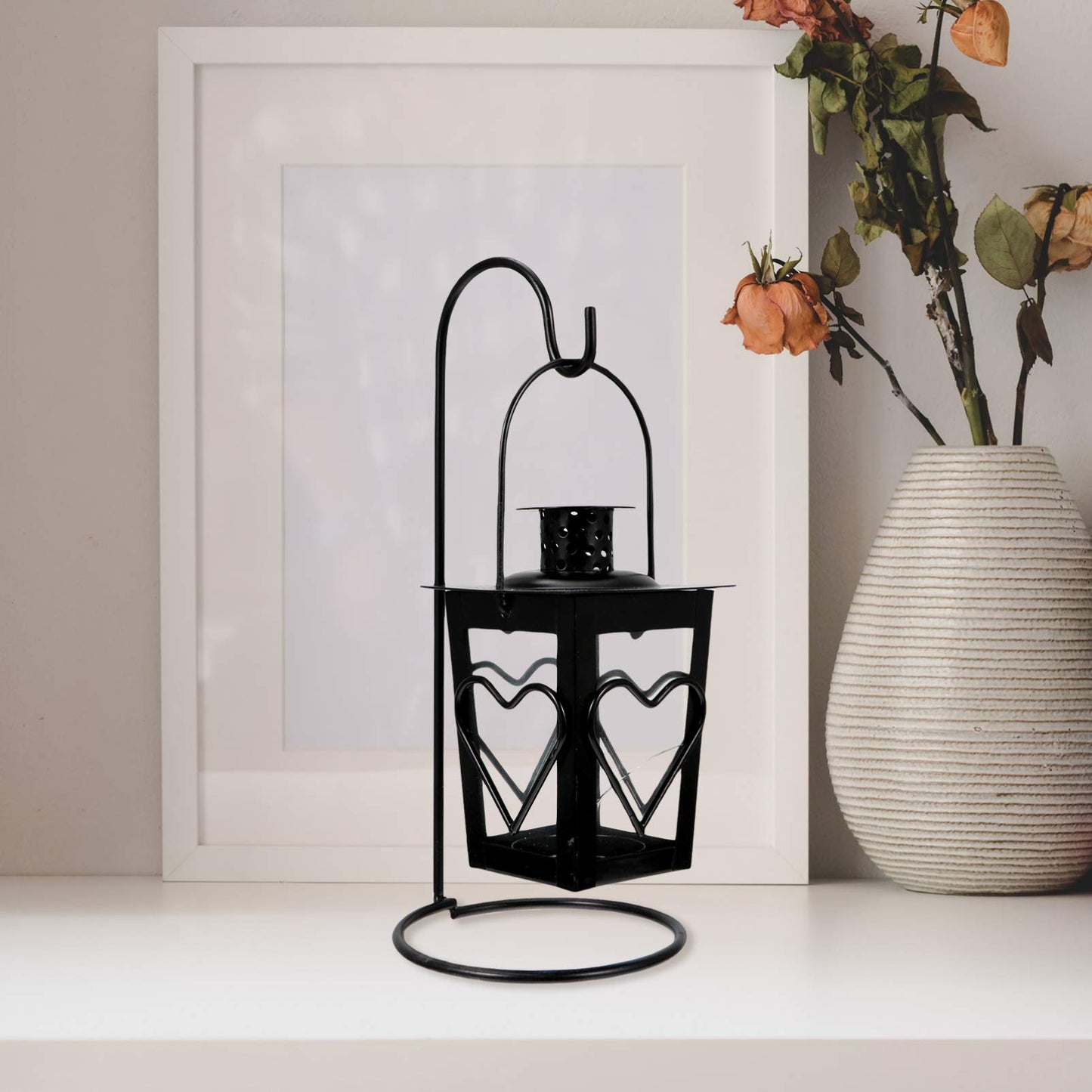 SOLUSTRE 1pc Iron Love Candle Holder Desktop Decor Candle Holders Iron Candle Holder Table Decoration Home Candleholder Decoration Floor Candelabra Glass Romantic Candlestick Lamp