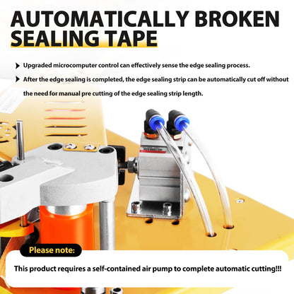 YUCHENGTECH Edge Banding Machine Automatic Tape Breaking Edge Banding Machine With Microcomputer Control 110V