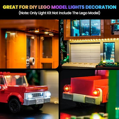Upgraded Led Light Kit Compatible with Lego Twilight The Cullen House Building Set RC Version Compatible with Lego 21354 (Model Not Included)