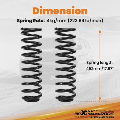 maXpeedingrods 3" Front Coil Lift Springs for Jeep Cherokee XJ Comanchee MJ 1984-2001