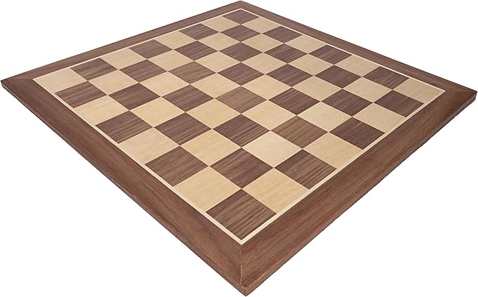 WE Games Classic Walnut Wooden Chess Board Only 11.875 inches Large Chess Board for Adults Wood Veneer Chessboard 1.25 inch Squares