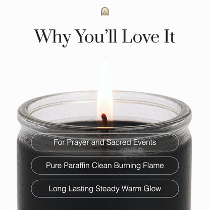 Alumenza 3 Pack Black 7 Day Candles in Glass Jar – Paraffin Wax, Clean Burning Unscented | Large & Tall Devotional Prayer Pillar Candles for Home, Memorial, Spells, Long Lasting