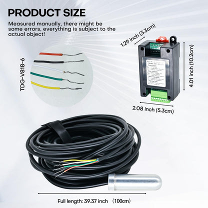 Universal Vehicle Detector for Driveway, No Digging Installation, Automatic Gate Opener Sensor, Loop-Free Compatible with Most Systems, 12-24V DIY Magnetic Sensor