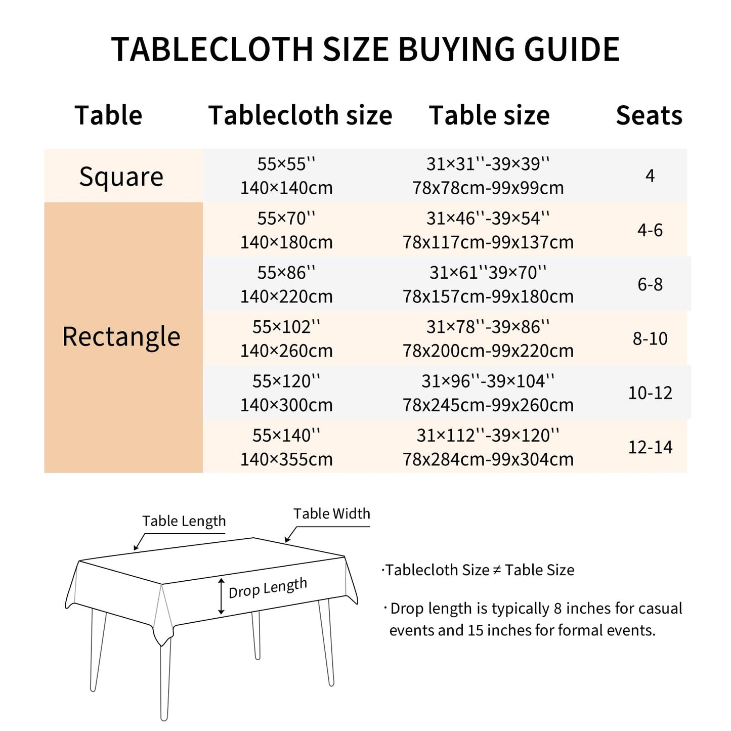 Deep Dream Table Cloth Rectangle Table, Rustic Waterproof Cotton Linen Tablecloths, Wrinkle Free Farmhouse Style Table Cloths for Parties, Kitchen Dining, Holiday, 55''x102'', 8-10 Seats