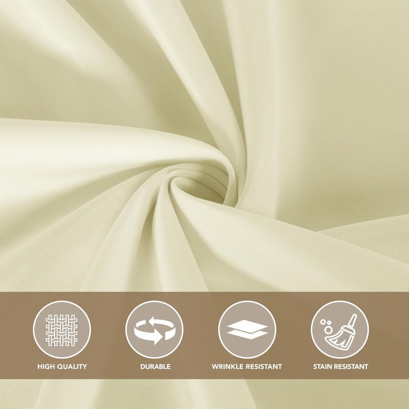 sancua Rectangle Tablecloths for 6 Foot Tables, 6 Pack - Washable Polyester Fabric Table Cloth for Wedding Party, Birthday, Banquet Reception, 54x108 Inch, Beige