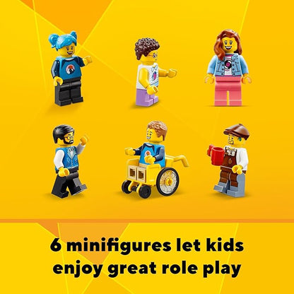 LEGO Creator Main Street 31141 Building Toy Set 3 in 1 Features a Toy City Art Deco Building Market Street Hotel Café Music Store and 6 Minifigures Endless Play Possibilities for Boys and Girls