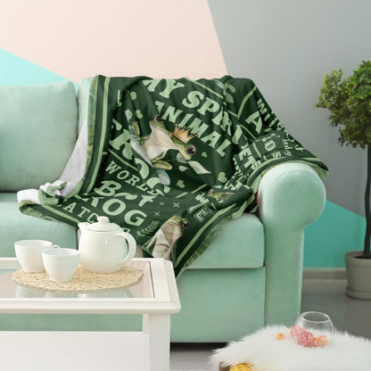 Bariceneth Frog Gifts, Frog Blanket 50" X 60", Frog Gifts for Women, Funny Frog Stuff, Frogs Birthday Decorations Throw