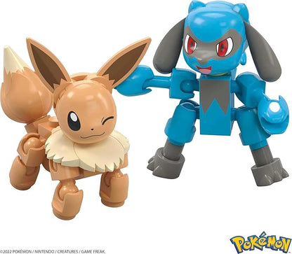 MEGA Pokémon Action Figure Building Toys Set Pokémon Picnic With 193 Pieces 2 Poseable Characters Eevee and Riolu Gift Idea For Kids