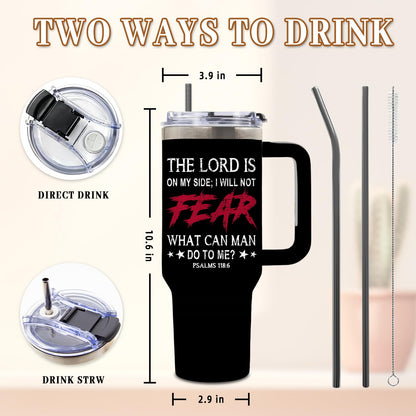 DUUV Christian Gifts for Men, Jesus Christian Tumbler 40 Oz, Inspirational Religious Gifts for Men, Spiritual Bible Verse Catholic Gift for Christmas Thanksgiving, Faith Over Fear Gift Tumbler, 1PCS