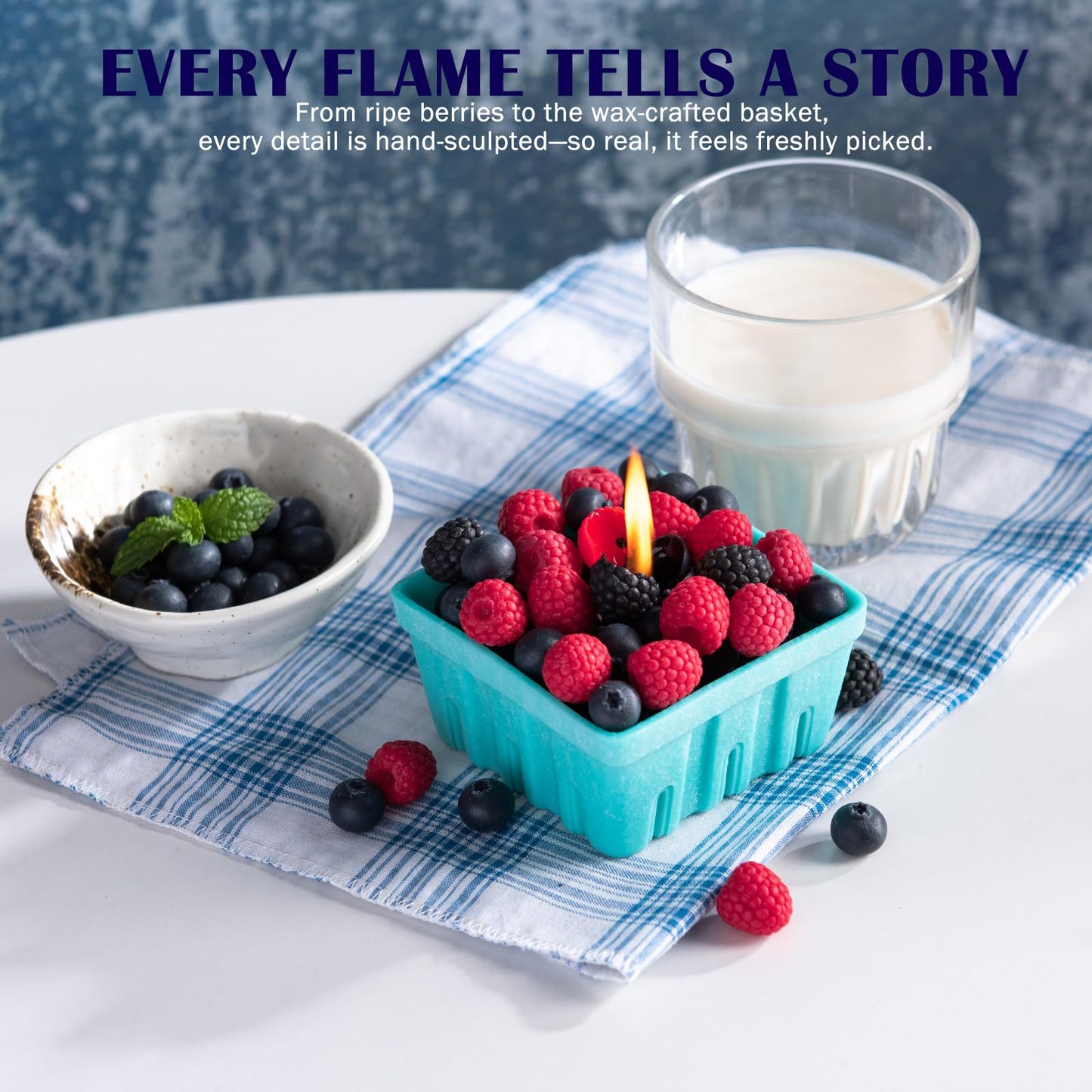 Berry Basket Candle Vegetable Wax Candle
