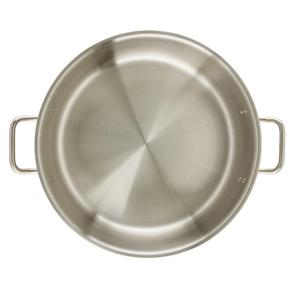 Winco Commercial-Grade Stainless Steel Brazier with Lid, 20 Quart