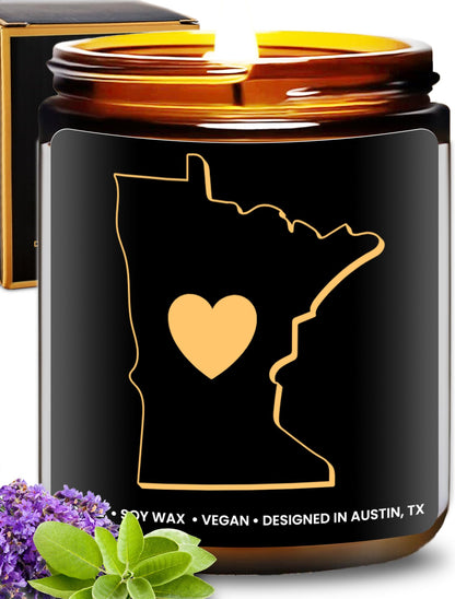 Minnesota Candle, Thoughtful Minnesota Themed Souvenirs & Gifts for Men and Women, Unique State Gifts, Best Sentimental Gift for Moving Away, Ideal for Birthday, Christmas, Graduation, Gift Ready