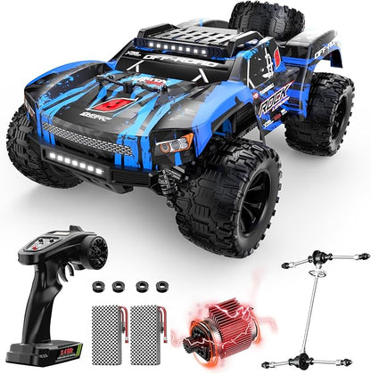 DEERC 1:12 Fast RC Cars 45KPH 4WD High Speed Short Course RC TruckOff-Road All Terrain Remote Control Car with 2 Rechargeable Batteries &amp Spare Tire2.4GHz RC Monster Truck for Adults Kids Boys
