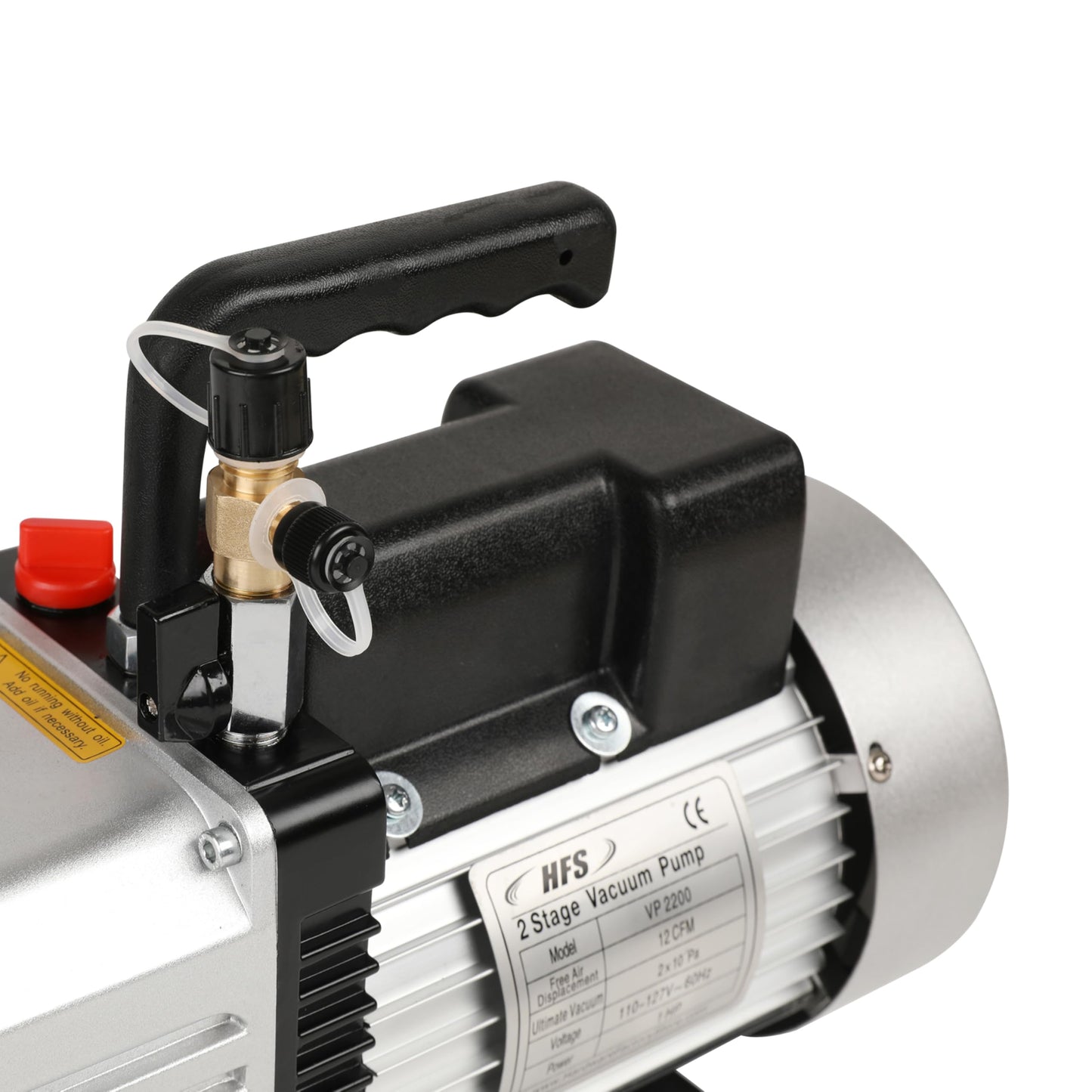 HFS(R) 2 Stage Rotary Vein Vacuum Pump - 12 CFM, 1HP, 110V, 1/4"-3/8" SAE Inlet Port