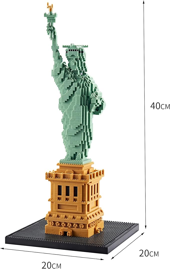 YaJie Statue of Liberty Micro Blocks Set Educational Architecture Model Kit for Teens &amp Adults Creative DIY Landmark Building Toy Ideal Gift for Ages 14+(2810 PCS)