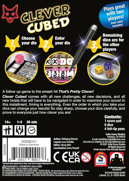 Stronghold Games Clever Cubed Board Game Black