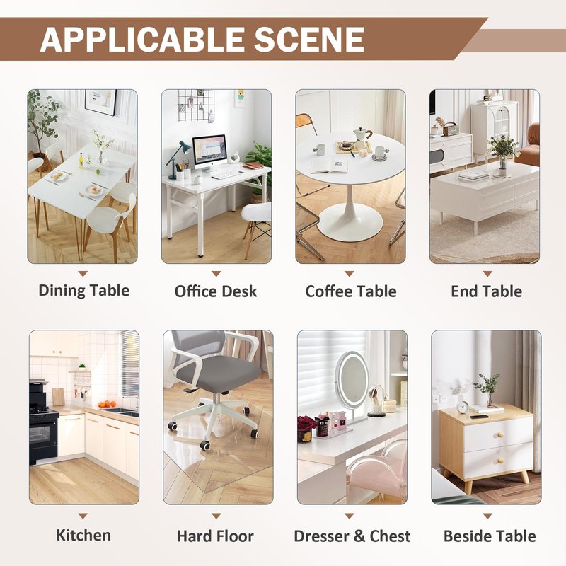 LovePads Clear Desk Mat 19 x 60 Inch, 1.5mm Thick Clear Table Protector, Waterproof Plastic Table Cover Protector, PVC Desk Protector Mat, Vinyl Desk Cover for Desktop, Coffee & Dining Table