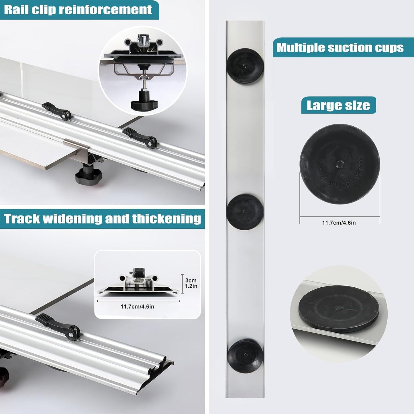 Electric Orbital Angle Grinder Tile Cutter for Large Ceramic Porcelain Tiles Up to 124 inches, Precise Ceramic Tile Cutting Tool(Angle grinder included)