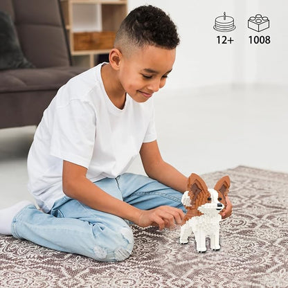 Larcele Micro Building Blocks Set DIY Mini Building Toy Bricks for Age Over 12 Years 1008 Pieces KLJM-02 (Papillon)