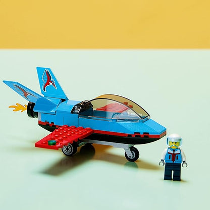 LEGO City Great Vehicles Stunt Plane 60323 Jet Airplane Toy 2022 Building Set Gifts for Kids Boys and Girls 5 Plus Years Old with Pilot Minifigure