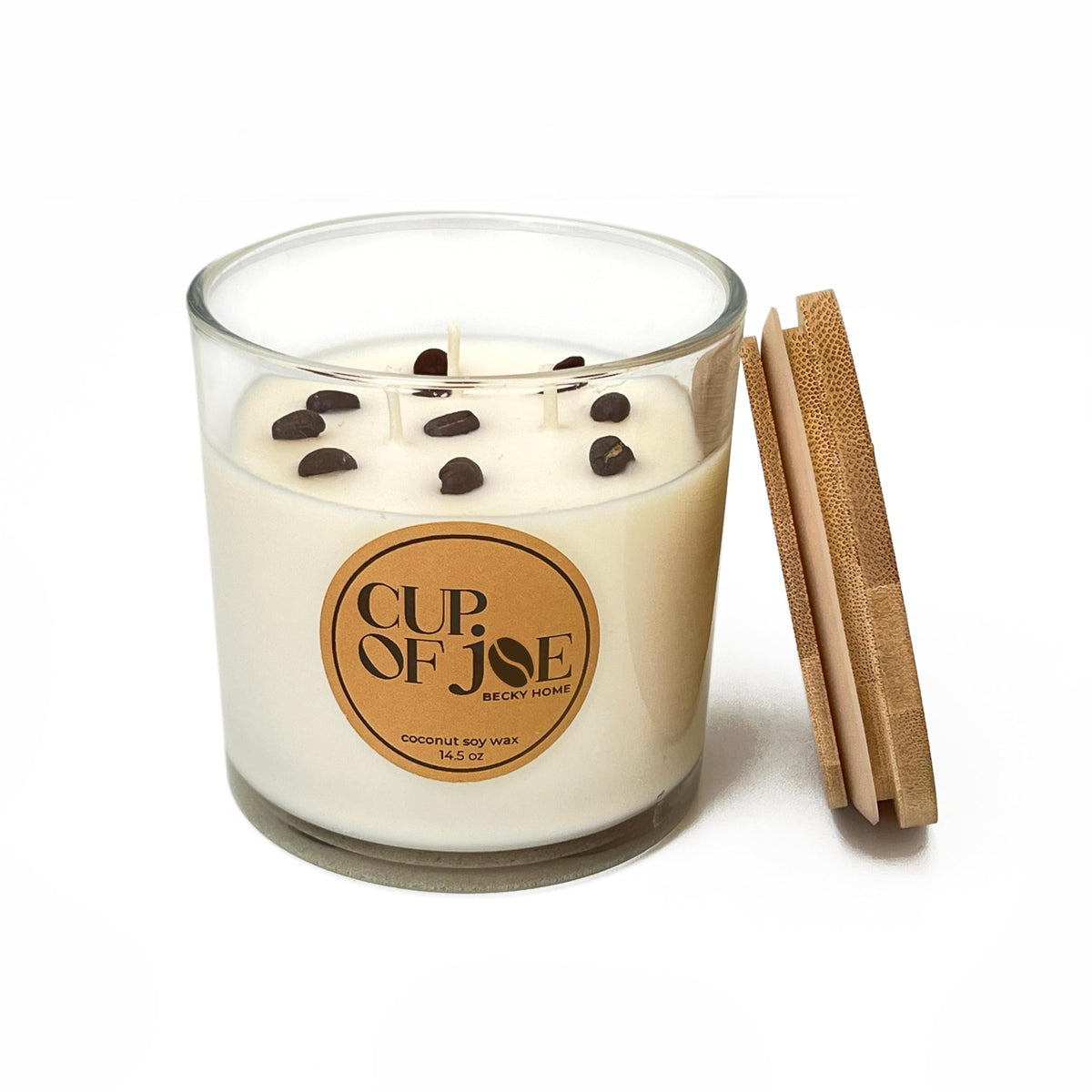 Becky Home 3 Wick Candle, 14.5oz Coffee Scented, Espresso Candles, Roast Coffee, Macchiato Candle, Large Jar Candles for Women, Gift for Men and Women
