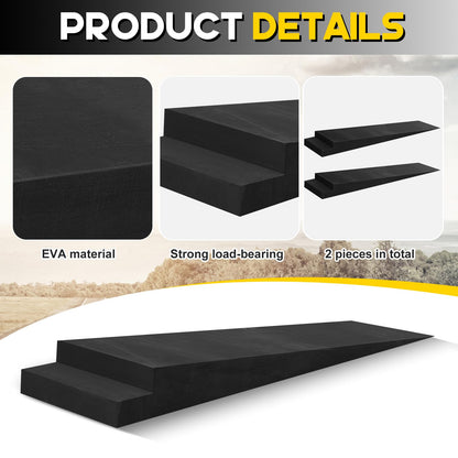 Leinuosen 2 Pcs 4" H Trailer Ramp 5.5 Degree Approach Angle, Low Profile Car Ramps for Trailers, Racing Cars, Sports Cars(46" L x 14" W x 4" H)