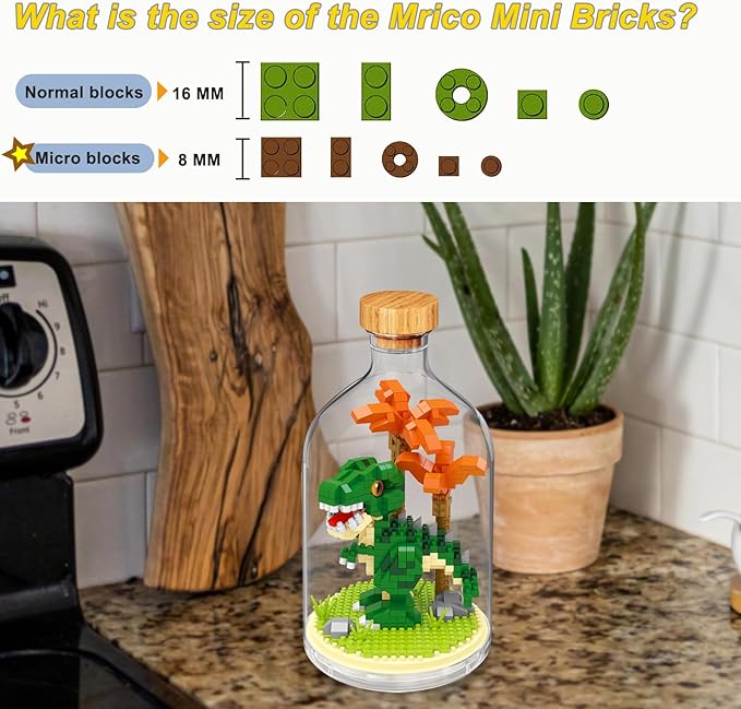 Creative Dinosaur Toy Building SetAdult Mini Animal Friend SetParty Favors Gift for Friends Dinosaur Lover Office Home Decor Building Block KitsNew Year Easter Birthday Gift for Family