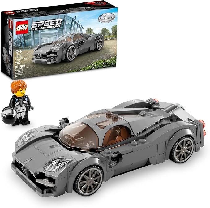 LEGO Speed Champions Pagani Utopia 76915 Race Car Toy Model Building Kit Italian Hypercar Collectible Racing Vehicle 2023 Set