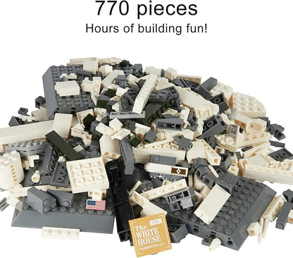 Apostrophe Games White House Building Block Set (770 Pieces) Washington D.C. White House Famous Landmark Series - Architecture Model for Kids and Adults