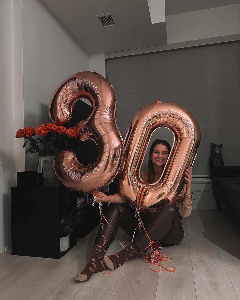 Rose Gold Number 22 Balloon 40 inch, 22 Number Balloons, 22nd Birthday Decorations, 22 Year Old Women Men Rose Gold Party Supplies