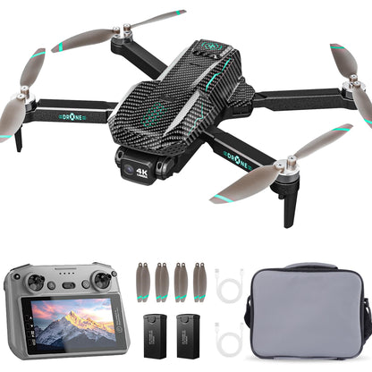 GPS Drone with 4K Camera for Adults, FPV RC Quadcopter, 5-inch LCD Tablet Screen, Auto Return, GPS Follow, Circle Fly, 60-min Flight Time,Brushless Motor, Lightweight Foldable Drone for Beginners