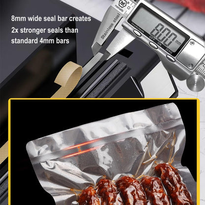 MAGIC SEAL 16-Inch Nozzle Vacuum Sealer for Food Storage - Works with Mylar & Smooth/Non-Textured Bags, No Textured Bags Needed, 250W, 8mm Extra-Wide Seal - MS180