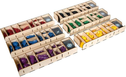 The Broken Token Imperious Twilight Box Game Organizer Compatible with Twilight Imperium - Wooden Game Organizing Box with Multiple Trays