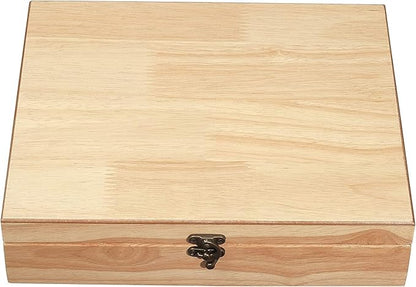 WE Games 12 Number Shut The Box Board Game- Natural Wood Box with Lid