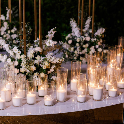 Didaey 12 Pcs Thin Cylinder Vases Set for Centerpieces 2.5'' Diameter 2mm Thickness Clear Glass Vase Hurricane Floating Candle Holder for Wedding Table Decoration (2.5'' X 5'',6'',8'')