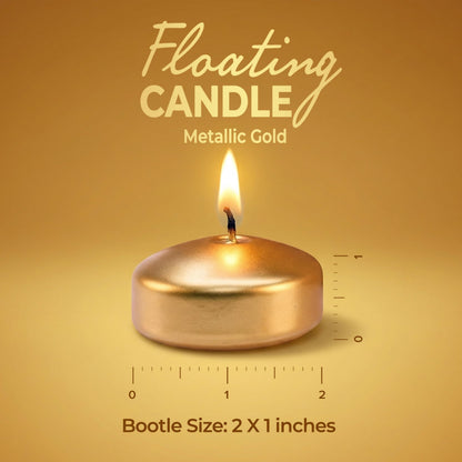 SECEL Pack of 24 Floating Candles 2 Inch 4+Hours Paraffin Wax%100 Cotton Wick Dripless & Smokeless Home Decor, Wedding Decorations, Valentine Decors, Birthday Dinners, Celebrations