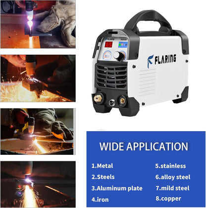 FLARING Plasma Cutter,65 Amp Plasma Cutter Machine 120V 240V 4/5" (20mm) Max Cutting 1/2" (12.7mm) Clean Cut IGBT High Frequency Inverter Touch ARC Plasma Cutter with Consumable Set Update 5th FC650D